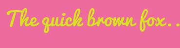 Image with Font Color D8E022 and Background Color EE6B9E